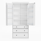 Garde-manger de cuisine de ferme de 77 pouces, armoire de rangement haute autonome avec 3 étagères réglables, 8 étagères de porte, 3 tiroirs