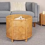 Tavolino d'appoggio in bambù e rattan