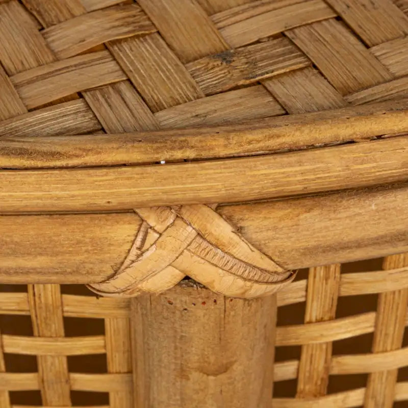 Tavolino d'appoggio in bambù e rattan
