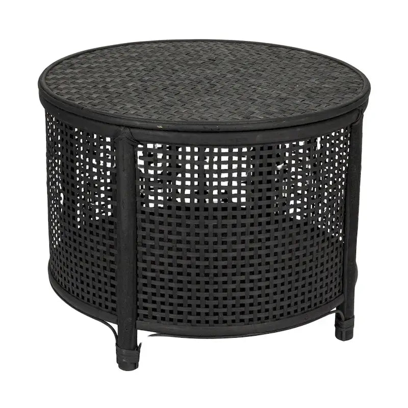 Tavolino d'appoggio in bambù e rattan