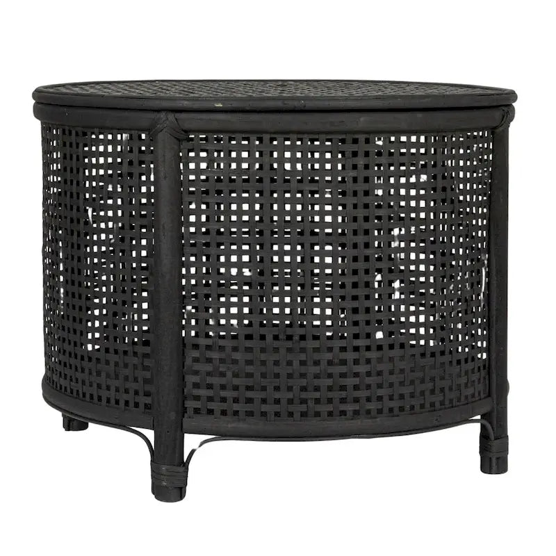 Tavolino d'appoggio in bambù e rattan