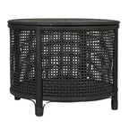 Tavolino d'appoggio in bambù e rattan