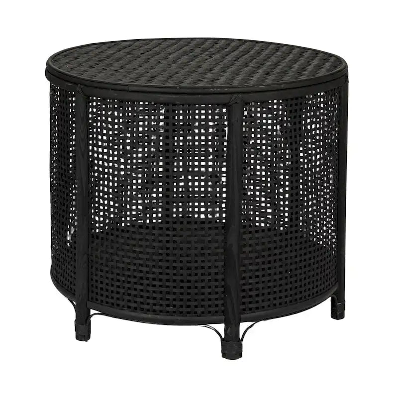 Tavolino d'appoggio in bambù e rattan