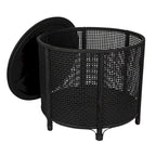 Tavolino d'appoggio in bambù e rattan