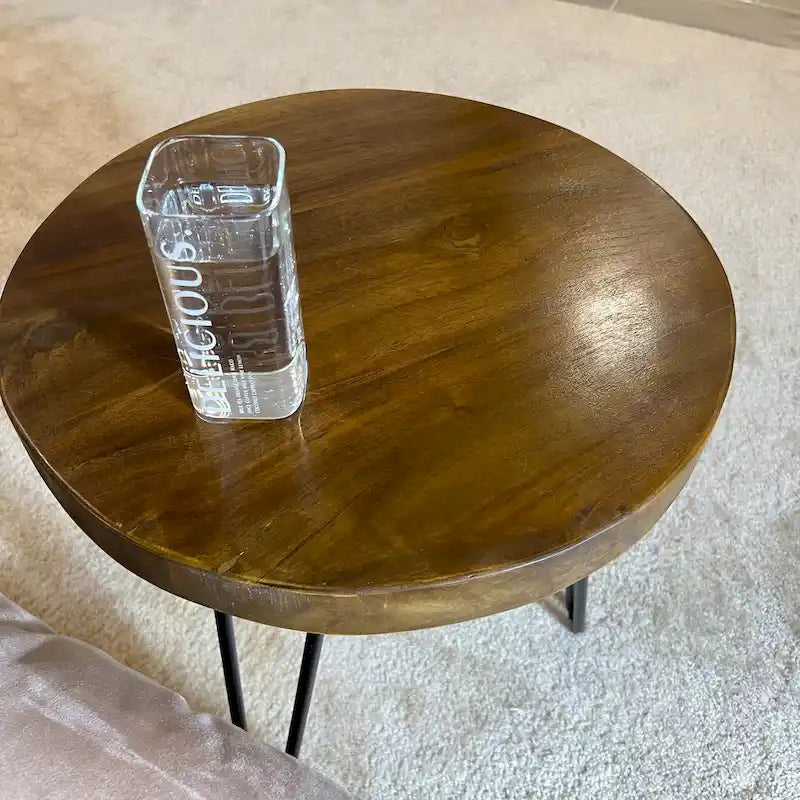 Greenage Teak Tavolino da caffè in Teak massiccio con bordo naturale