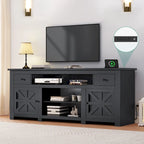 Moasis 70 Mobile TV Rustico, Centro Intrattenimento con Presa di Corrente per TV Fino a 80 Pollici - 70L x 15,5P x 30H