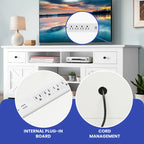 Moasis 70 Mobile TV Rustico, Centro Intrattenimento con Presa di Corrente per TV Fino a 80 Pollici - 70L x 15,5P x 30H