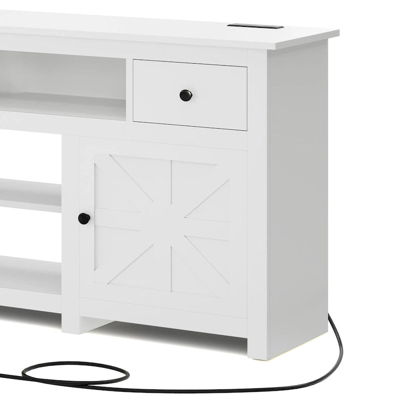 Moasis 70 Mobile TV Rustico, Centro Intrattenimento con Presa di Corrente per TV Fino a 80 Pollici - 70L x 15,5P x 30H