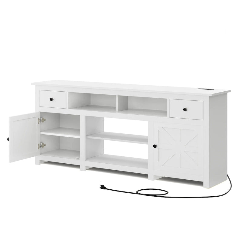 Moasis 70 Mobile TV Rustico, Centro Intrattenimento con Presa di Corrente per TV Fino a 80 Pollici - 70L x 15,5P x 30H