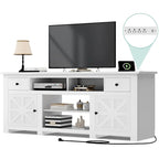 Moasis 70 Mobile TV Rustico, Centro Intrattenimento con Presa di Corrente per TV Fino a 80 Pollici - 70L x 15,5P x 30H