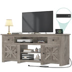 Moasis 70 Mobile TV Rustico, Centro Intrattenimento con Presa di Corrente per TV Fino a 80 Pollici - 70L x 15,5P x 30H