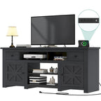 Moasis 70 Mobile TV Rustico, Centro Intrattenimento con Presa di Corrente per TV Fino a 80 Pollici - 70L x 15,5P x 30H
