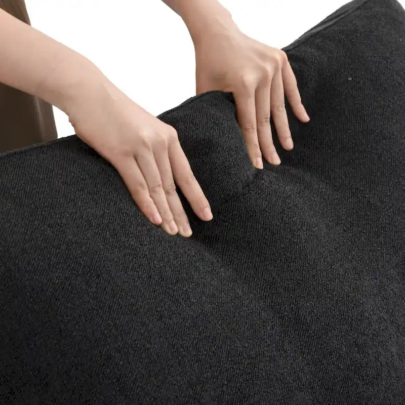 Divano componibile Cloud con 2 pouf contenitore, divano a U da 4 m imbottito in piuma per soggiorno