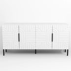 Mobile TV bianco Chic Elegance da 160 cm – Adatto a TV fino a 65 pollici – 160 cm di larghezza