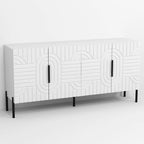 Mobile TV bianco Chic Elegance da 160 cm – Adatto a TV fino a 65 pollici – 160 cm di larghezza