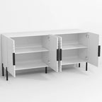 Mobile TV bianco Chic Elegance da 160 cm – Adatto a TV fino a 65 pollici – 160 cm di larghezza