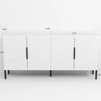 Mobile TV bianco Chic Elegance da 160 cm – Adatto a TV fino a 65 pollici – 160 cm di larghezza