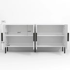 Mobile TV bianco Chic Elegance da 160 cm – Adatto a TV fino a 65 pollici – 160 cm di larghezza