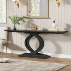 Table console de 59 pouces pour entrée, tables de canapé de ferme blanches pour salon