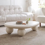 51 Modern Wood Coffee Table with 3 ball legs