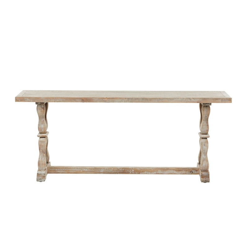 Consolle o panca in legno con dettagli invecchiati - Marrone - Roche River Decor