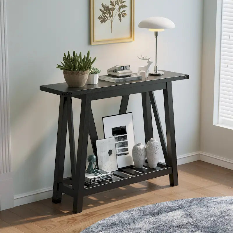 Table Console VredHom avec Étagère de Rangement