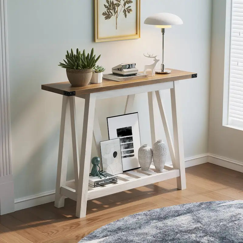 Table Console VredHom avec Étagère de Rangement