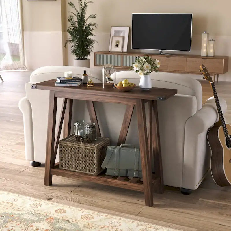 VredHom Tavolino Consolle Tavolino da Divano Tavolino d'ingresso con Ripiano Contenitore