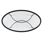 HomeRoots Tavolino da Caffè Ovale in Vetro Trasparente e Nero e Metallo 45 - 19 H x 45 L x 25 P