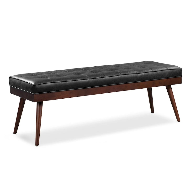Banc Luca Poly & Bark - Cuir véritable pleine fleur italien