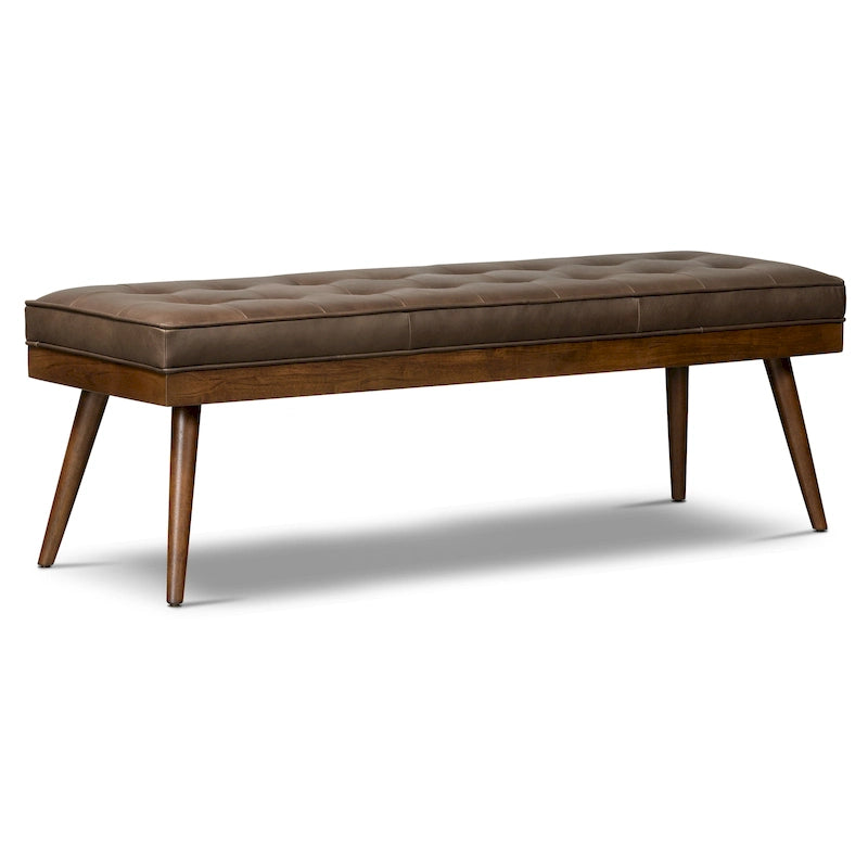 Banc Luca Poly & Bark - Cuir véritable pleine fleur italien