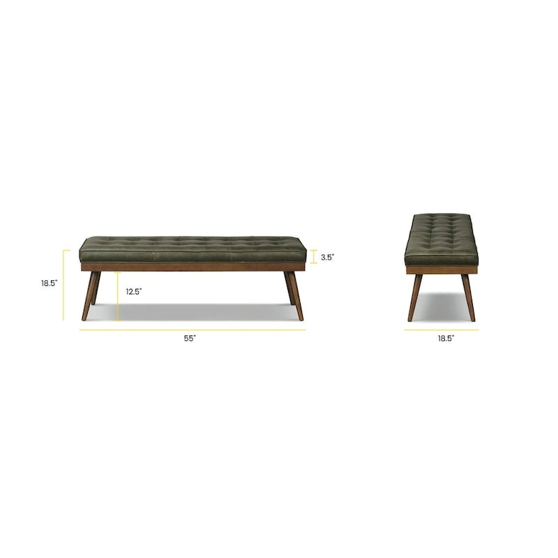 Panca Luca Poly & Bark - Vera pelle italiana pieno fiore
