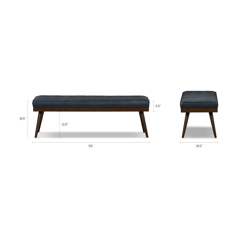 Panca Luca Poly & Bark - Vera pelle italiana pieno fiore
