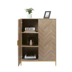 Anmytek Madia moderna a 2 ante in legno, con ripiani regolabili, mobile contenitore multiuso