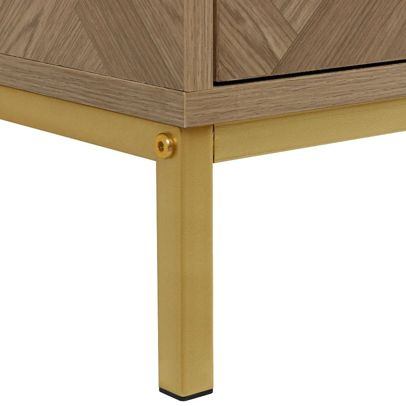 Anmytek Madia moderna a 2 ante in legno, con ripiani regolabili, mobile contenitore multiuso