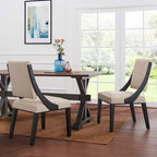 Sedie da pranzo Cambridge in tessuto imbottite - Set da 2