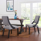 Sedie da pranzo Cambridge in tessuto imbottite - Set da 2