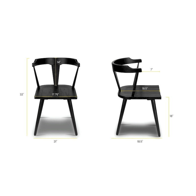 Sedia da pranzo Enzo Poly & Bark - Legno massello di rovere