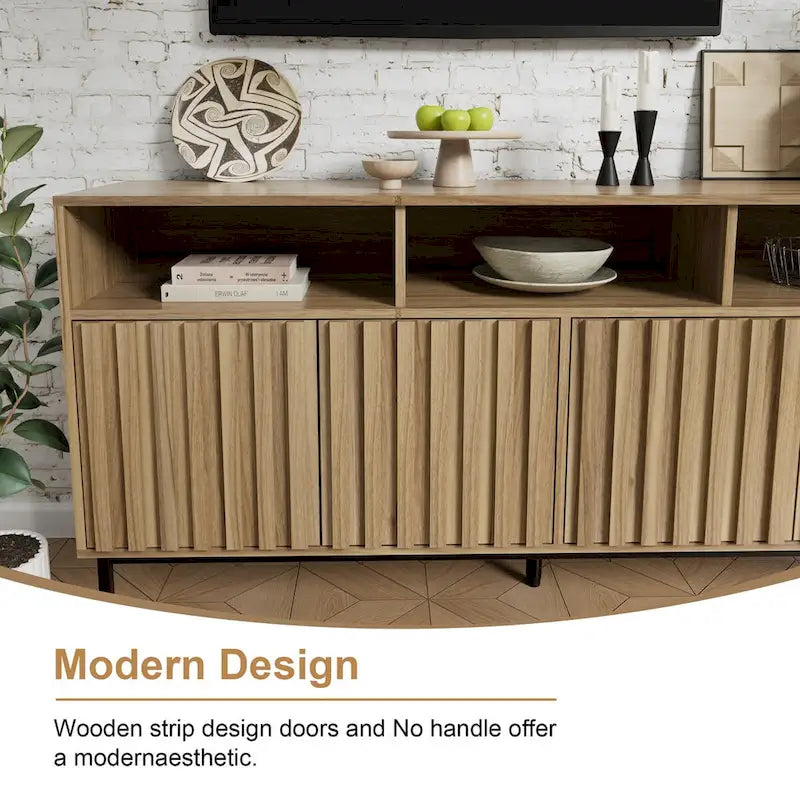 Buffet de cuisine, meuble de rangement, console de bar, desserte de style Mid-Century