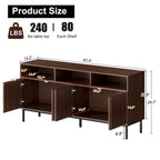 Buffet de cuisine, meuble de rangement, console de bar, desserte de style Mid-Century