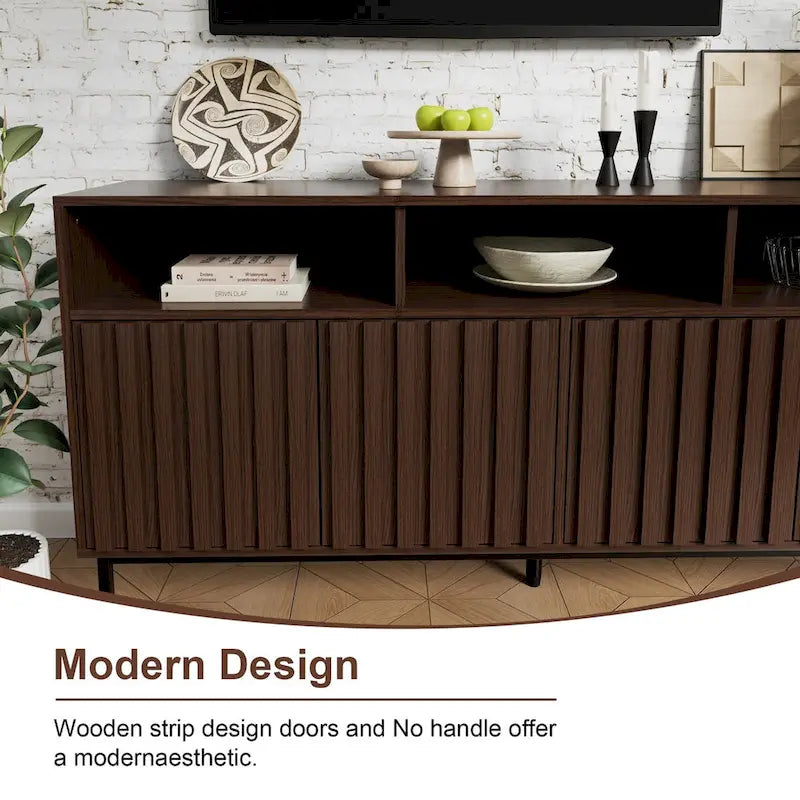 Buffet de cuisine, meuble de rangement, console de bar, desserte de style Mid-Century