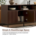 Buffet de cuisine, meuble de rangement, console de bar, desserte de style Mid-Century