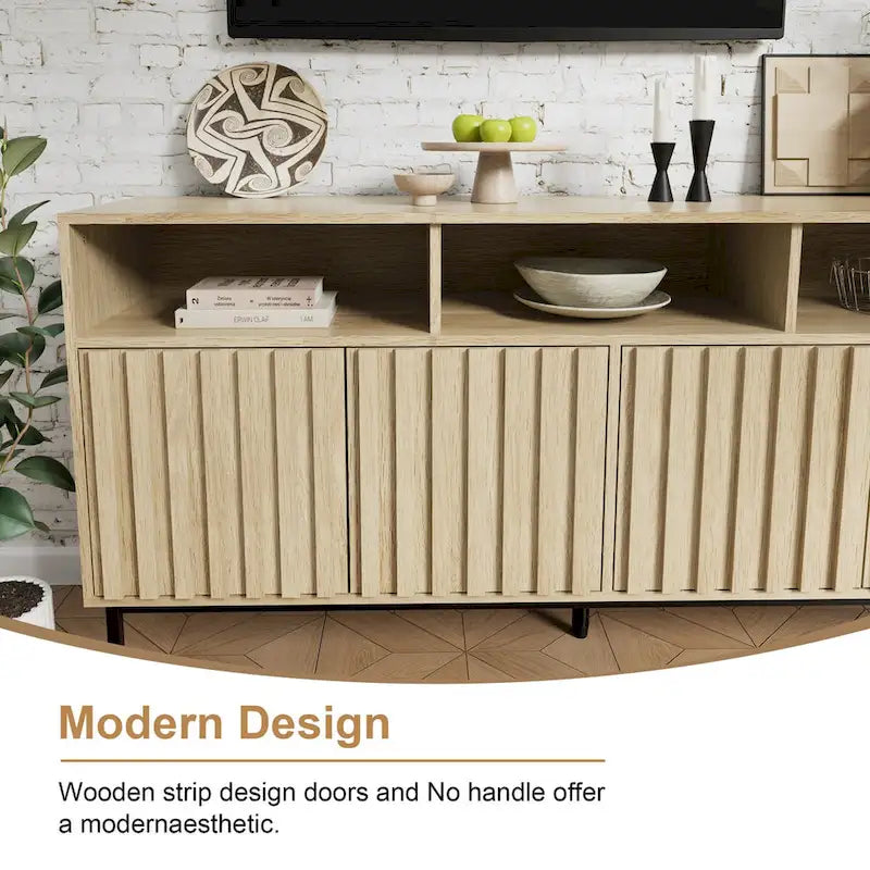 Buffet de cuisine, meuble de rangement, console de bar, desserte de style Mid-Century