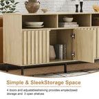 Buffet de cuisine, meuble de rangement, console de bar, desserte de style Mid-Century