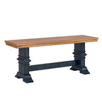 Panca da pranzo in legno con gambe a cavalletto bicolore Eleanor di iNSPIRE Q Classic