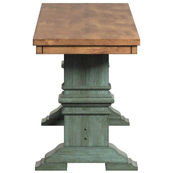 Panca da pranzo in legno con gambe a cavalletto bicolore Eleanor di iNSPIRE Q Classic