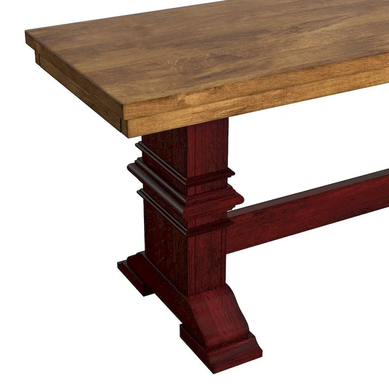 Panca da pranzo in legno con gambe a cavalletto bicolore Eleanor di iNSPIRE Q Classic