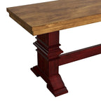 Panca da pranzo in legno con gambe a cavalletto bicolore Eleanor di iNSPIRE Q Classic