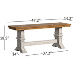 Panca da pranzo in legno con gambe a cavalletto bicolore Eleanor di iNSPIRE Q Classic