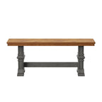 Panca da pranzo in legno con gambe a cavalletto bicolore Eleanor di iNSPIRE Q Classic